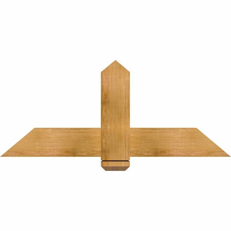 Ekena Millwork Eugene Rough Sawn Timber Gable Bracket, Western Red Cedar, 48"W x 20"H x 2"D x 6"F, 10/12 Pitch GBW048X20X0206EUG00RWR